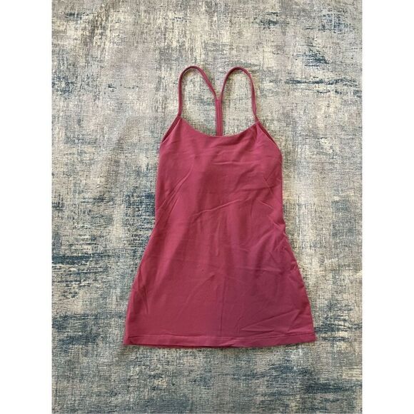 Lululemon Moss Rose Mauve Power Pose Athletic Tank Top Size 4 - Picture 5 of 6